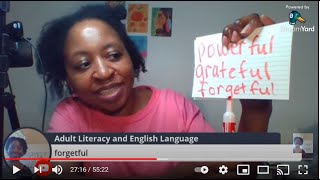 Livestream Reading Class: Teach Yourself to Read Lesson 15 Learn to Read, Adult Literacy, Video 100