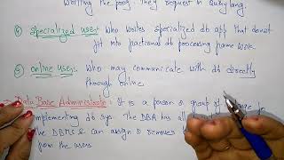 Database users in dbms with example | administrators | DBMS | Lec-07 | Bhanu Priya