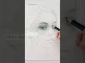 sketching and shading a face with graphite pencils