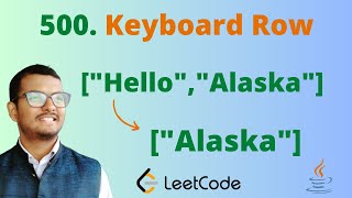 500. Keyboard Row || Java || Leetcode || Hindi