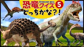 【恐竜クイズ★どっちかな？！⑤】名前を聞いてどっちの恐竜か当ててみよう！トリケラトプス,アロサウルス,ケラトサウルス,アンキロサウルス