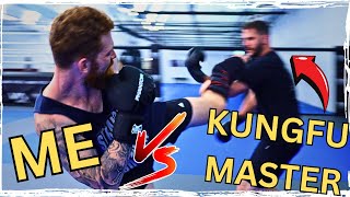 I Sparred a Real Kungfu Master with Kickboxing!
