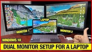 How to Set Up a Dual Monitor System with Your Laptop #youtube #youtubegrowth