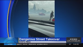 Freeway takeover stops traffic in Costa Mesa