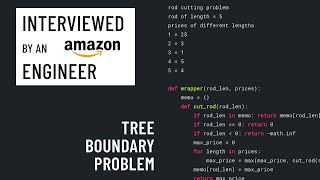 Python interview with an Amazon engineer: Tree boundary problem