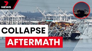 Tragic aftermath of Baltimore's bridge collapse | 7 News Australia
