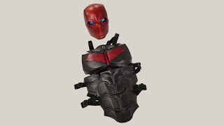 Red Hood Chest Armor - 3D Printed - Do3D - Prep - Part 1