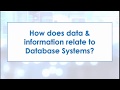 Topic 3   Section 1   Data, Database systems and Data management