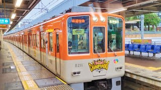 タイガース日本一記念 阪神電車 8000系 8211編成（タイガースチャンピオンズラッピング）:直通特急 大阪梅田行き