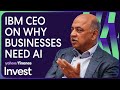 Businesses will be 'disadvantaged' if they don't use AI: IBM CEO