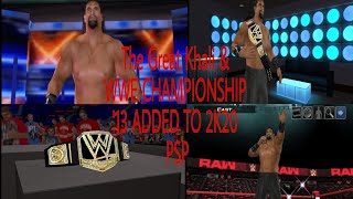 WWE Championship 13 Texture & The Great Khali added to WWE 2k20 By Gamernafz