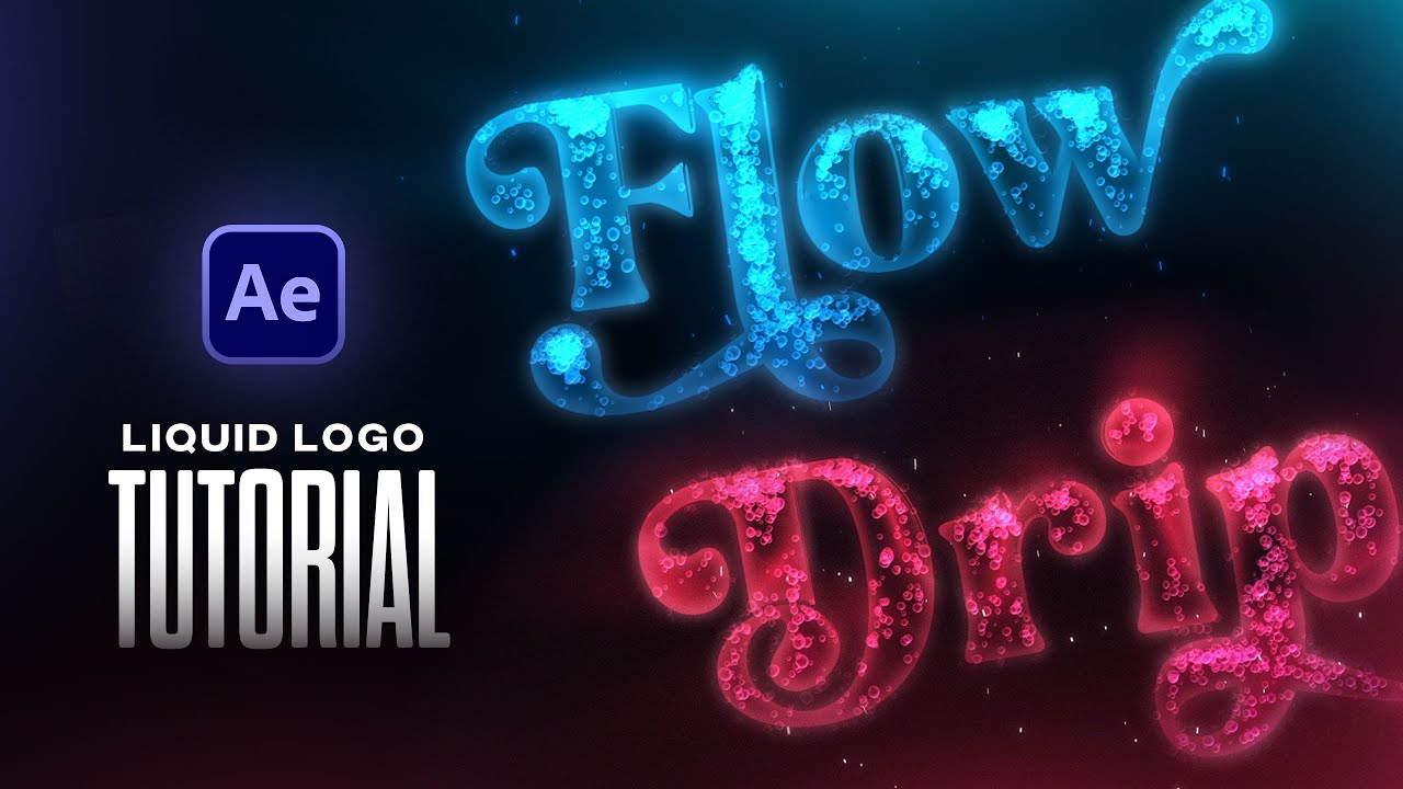 How To Make Liquid Logo Animations After Effects Tutorial Youtube