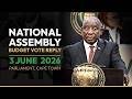 President Cyril Ramaphosa replies to the debate on the 2026/2027 Presidency Budget Vote.