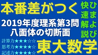 【断面の頂点は】2019年度東大数学理系第3問【辺と平面の交点】