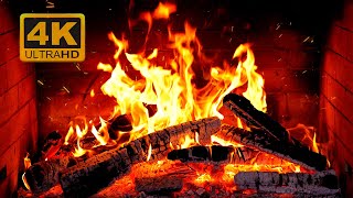 🔥 Cozy Fireplace 4K (12 HOURS). Fireplace with Crackling Fire Sounds. Fireplace Ambience