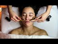 asmr massage relieves her jaw pain no talking with u0026 without nature sounds