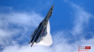 Sukhoi Su-57 • Engine Sound, Cobra Maneuver, in action