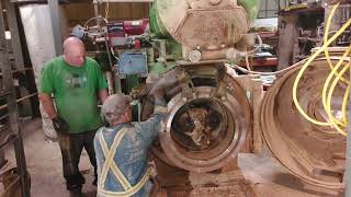 Changing a pellet mill die on a California Pellet Mill. July 9 2022