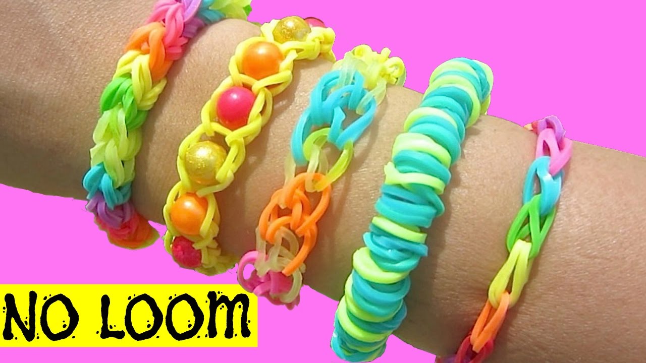 5 Easy Rainbow Loom Bracelet Designs Without A Loom | D... | Doovi