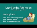 'Lazy Sunday Afternoon' by Lin Marsh. ABRSM Prep Test. Learning tracks.