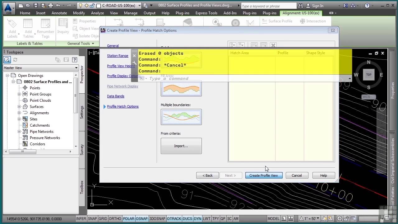 AutoCAD Civil 3D 2014 Tutorial | Surface Profiles And Profile Views ...