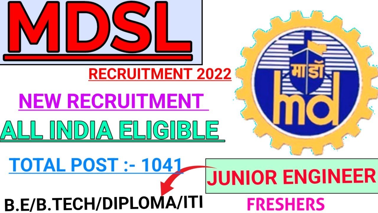 MDSL NEW RECRUITMENT IS OUT|| FRESHERS ELIGIBLE|| B.E/B.TECH/DIPLOMA ...