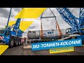 382-Tonnen-Kolonne mit Towerlift eingehoben