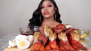 10 LOBSTER TAILS SEAFOOD BOIL MUKBANG 먹방 | EATING SHOW EAT WITH QUE