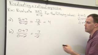 Evaluating Rational Expressions