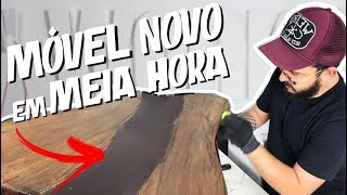 COMO TIRAR VERNIZ OU TINTA DE MADEIRA I DIY MÓVEL LINDO I PAULO BIACCHI