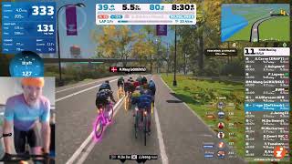 Zwift KISS Race - Breakaway Win! - Park Perimeter Loop in NYC