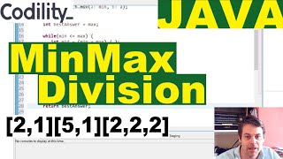 Codility MinMaxDivision solution