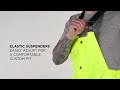 the glowear® 8918bk hi vis rain bibs deliver breathable and durable waterproof protection