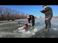 multi species ice fishing on the mississippi river