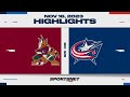 NHL Highlights | Coyotes vs. Blue Jackets - November 16, 2023