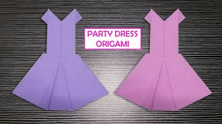 How To Make Easy Origami Party Dress || Papercraft Tutorial DIY