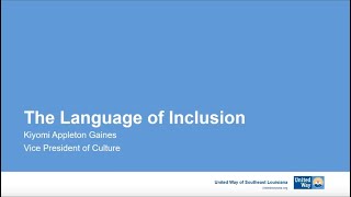 Equity Learning Opportunity Webinar: Inclusive Language - 3.1.21