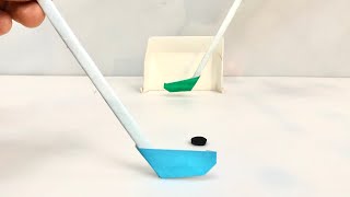 Origami Hockey Stick and Hockey Goal by PaperPh2