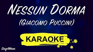 Nessun Dorma - Giacomo Puccini - (Karaoke Piano) in Lower Key -5 D dur