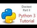 Python Programming - Doctest Part 2