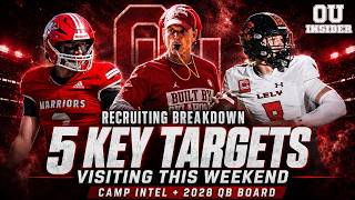 Recruiting Breakdown: OU Standing w/5 Key Targets Visiting This Weekend + Camp Intel & 2028 QB Board