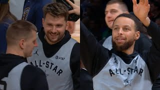 West All Stars half court shot contest - Steph Curry vs KD vs Luka vs Jokic vs Kawhi