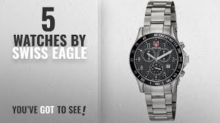 Top 10 Swiss Eagle Watches [2018]: Swiss Eagle Analog Black Dial Men's Watch - SE-9025-11