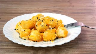 How to cook golden tofu with sesame