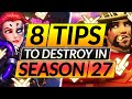 8 MOST BROKEN Tips to CRUSH the NEW Season 27 Meta - Overwatch Guide