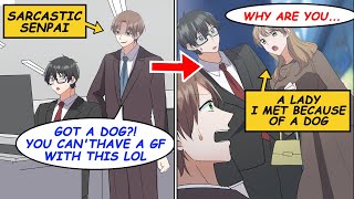 【Manga】While I was walking with my dog, I befriended a woman. One day, a sarcastic senior told me...