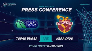 Tofas Bursa v Keravnos - Press Conference | Basketball Champions League 2020/21