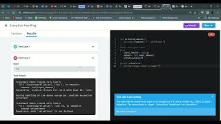 106 Exception Handling | Python Developer | Sololearn