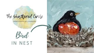 Bird in Nest (Glass \u0026 Resin Art Tutorial)