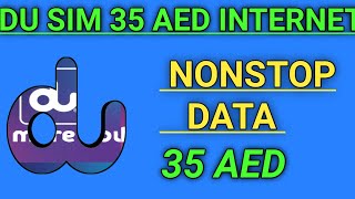 How To Activate Du Sim Nonstop Data 35 AED?